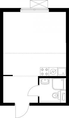 Планировка квартиры студии в ЖК "Матвеевский Парк"