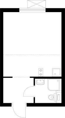 Планировка квартиры студии в ЖК "Восточное Бутово"