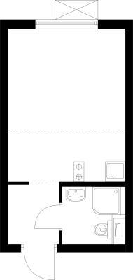 Планировка квартиры студии в ЖК "Восточное Бутово"