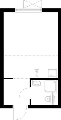 Планировка квартиры студии в ЖК "Восточное Бутово"