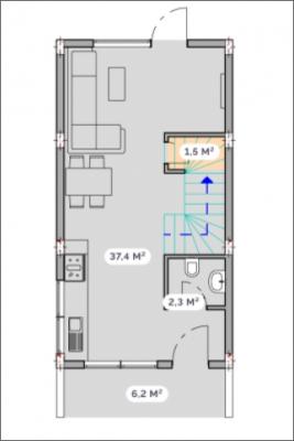 Планировка четырехкомнатной квартиры в X2 HOME