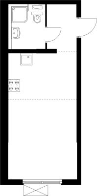 Планировка квартиры студии в ЖК "Таллинский парк"
