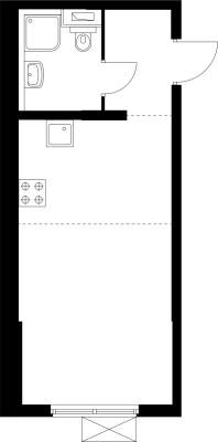 Планировка квартиры студии в ЖК "Таллинский парк"